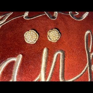 Vintage Clip on Pearl & Gold Earrings